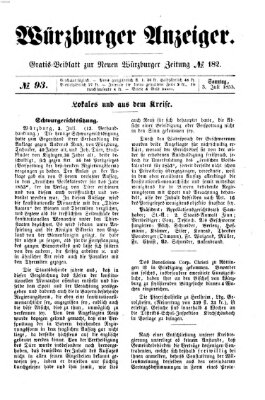 Würzburger Anzeiger (Neue Würzburger Zeitung) Sonntag 3. Juli 1853