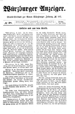 Würzburger Anzeiger (Neue Würzburger Zeitung) Freitag 8. Juli 1853