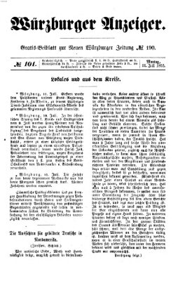 Würzburger Anzeiger (Neue Würzburger Zeitung) Montag 11. Juli 1853