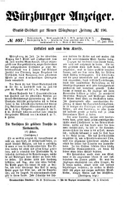 Würzburger Anzeiger (Neue Würzburger Zeitung) Sonntag 17. Juli 1853