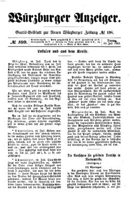 Würzburger Anzeiger (Neue Würzburger Zeitung) Dienstag 19. Juli 1853