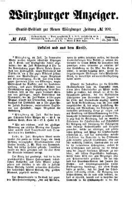 Würzburger Anzeiger (Neue Würzburger Zeitung) Samstag 23. Juli 1853