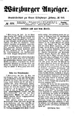 Würzburger Anzeiger (Neue Würzburger Zeitung) Sonntag 31. Juli 1853