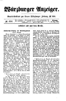 Würzburger Anzeiger (Neue Würzburger Zeitung) Mittwoch 10. August 1853