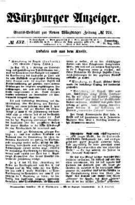 Würzburger Anzeiger (Neue Würzburger Zeitung) Donnerstag 11. August 1853