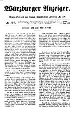 Würzburger Anzeiger (Neue Würzburger Zeitung) Freitag 26. August 1853