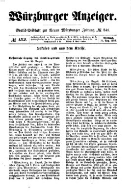 Würzburger Anzeiger (Neue Würzburger Zeitung) Mittwoch 31. August 1853