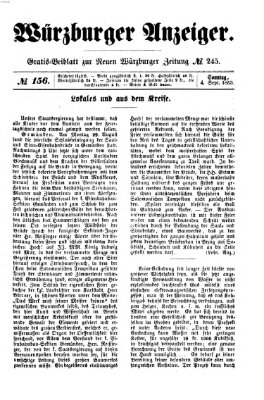 Würzburger Anzeiger (Neue Würzburger Zeitung) Sonntag 4. September 1853