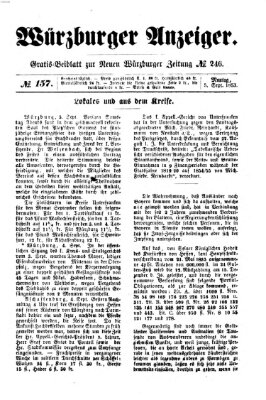 Würzburger Anzeiger (Neue Würzburger Zeitung) Montag 5. September 1853