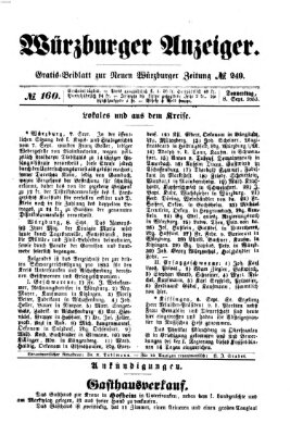 Würzburger Anzeiger (Neue Würzburger Zeitung) Donnerstag 8. September 1853