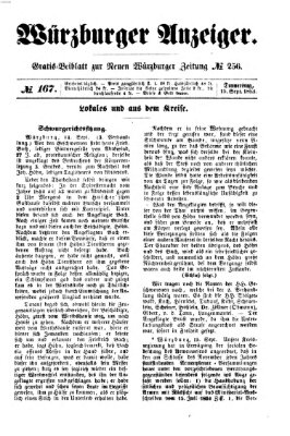 Würzburger Anzeiger (Neue Würzburger Zeitung) Donnerstag 15. September 1853