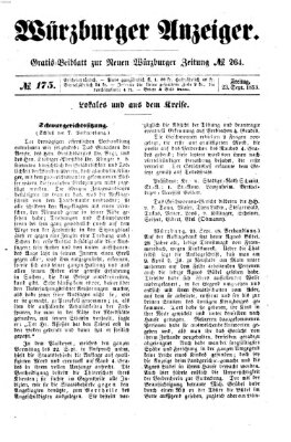 Würzburger Anzeiger (Neue Würzburger Zeitung) Freitag 23. September 1853