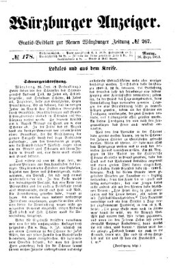 Würzburger Anzeiger (Neue Würzburger Zeitung) Montag 26. September 1853