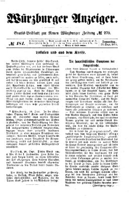 Würzburger Anzeiger (Neue Würzburger Zeitung) Donnerstag 29. September 1853