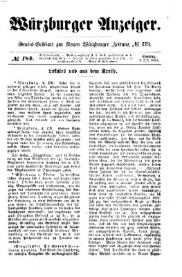 Würzburger Anzeiger (Neue Würzburger Zeitung) Sonntag 2. Oktober 1853