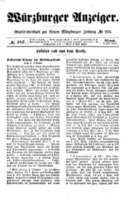 Würzburger Anzeiger (Neue Würzburger Zeitung) Mittwoch 5. Oktober 1853