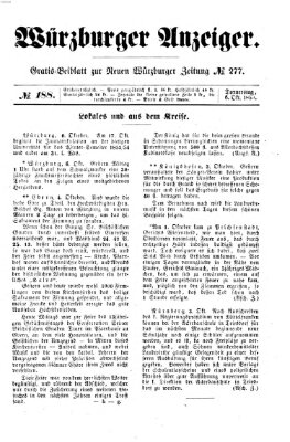 Würzburger Anzeiger (Neue Würzburger Zeitung) Donnerstag 6. Oktober 1853