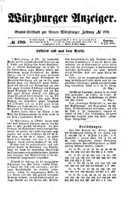 Würzburger Anzeiger (Neue Würzburger Zeitung) Samstag 8. Oktober 1853