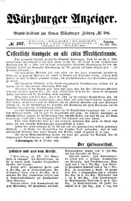 Würzburger Anzeiger (Neue Würzburger Zeitung) Samstag 15. Oktober 1853