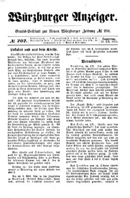 Würzburger Anzeiger (Neue Würzburger Zeitung) Donnerstag 20. Oktober 1853