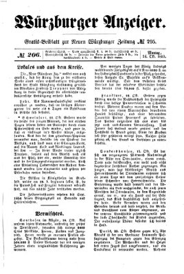 Würzburger Anzeiger (Neue Würzburger Zeitung) Montag 24. Oktober 1853