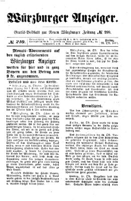 Würzburger Anzeiger (Neue Würzburger Zeitung) Freitag 28. Oktober 1853