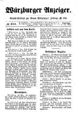 Würzburger Anzeiger (Neue Würzburger Zeitung) Donnerstag 1. Dezember 1853