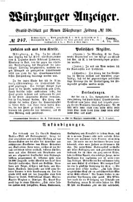 Würzburger Anzeiger (Neue Würzburger Zeitung) Sonntag 4. Dezember 1853