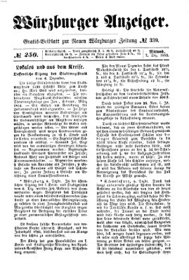 Würzburger Anzeiger (Neue Würzburger Zeitung) Mittwoch 7. Dezember 1853