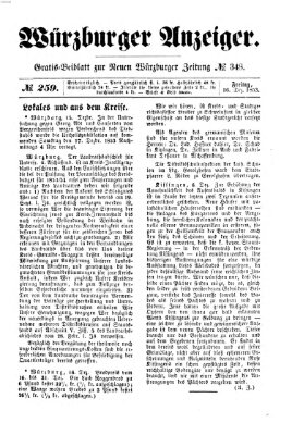 Würzburger Anzeiger (Neue Würzburger Zeitung) Freitag 16. Dezember 1853