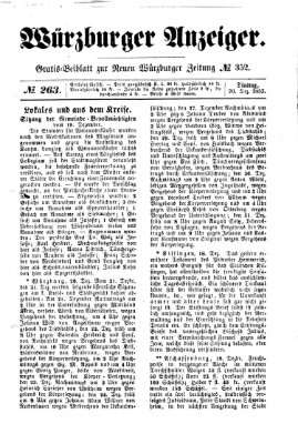 Würzburger Anzeiger (Neue Würzburger Zeitung) Dienstag 20. Dezember 1853