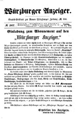 Würzburger Anzeiger (Neue Würzburger Zeitung) Samstag 24. Dezember 1853