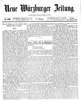 Neue Würzburger Zeitung Dienstag 10. Januar 1854