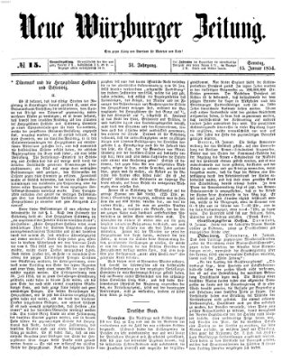 Neue Würzburger Zeitung Sonntag 15. Januar 1854