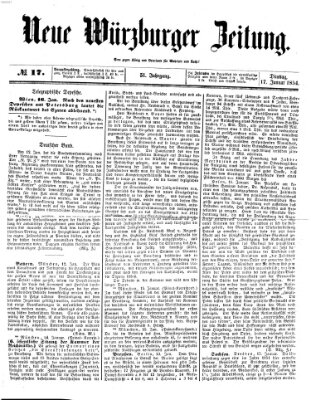 Neue Würzburger Zeitung Dienstag 17. Januar 1854