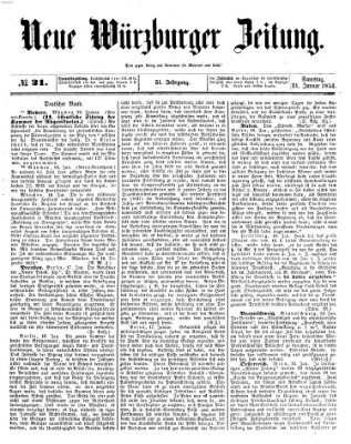 Neue Würzburger Zeitung Samstag 21. Januar 1854