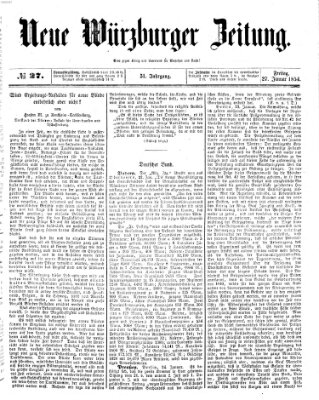 Neue Würzburger Zeitung Freitag 27. Januar 1854