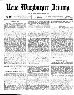 Neue Würzburger Zeitung Sonntag 5. Februar 1854