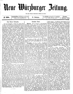 Neue Würzburger Zeitung Dienstag 7. Februar 1854