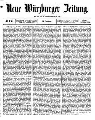 Neue Würzburger Zeitung Montag 13. März 1854