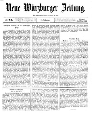 Neue Würzburger Zeitung Mittwoch 15. März 1854