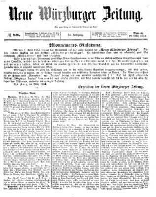 Neue Würzburger Zeitung Mittwoch 29. März 1854