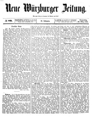 Neue Würzburger Zeitung Donnerstag 30. März 1854