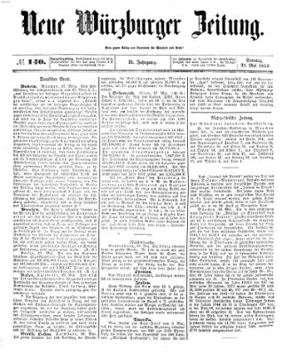 Neue Würzburger Zeitung Sonntag 21. Mai 1854