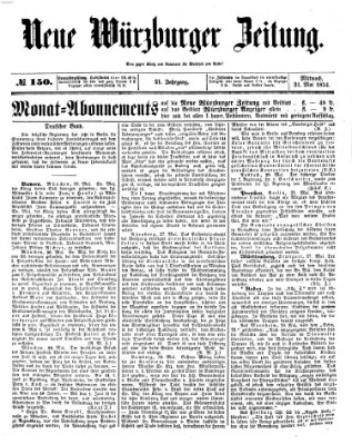 Neue Würzburger Zeitung Mittwoch 31. Mai 1854