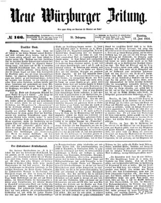 Neue Würzburger Zeitung Samstag 17. Juni 1854