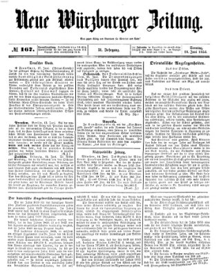 Neue Würzburger Zeitung Sonntag 18. Juni 1854