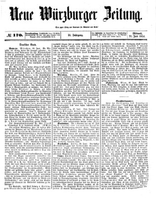 Neue Würzburger Zeitung Mittwoch 21. Juni 1854