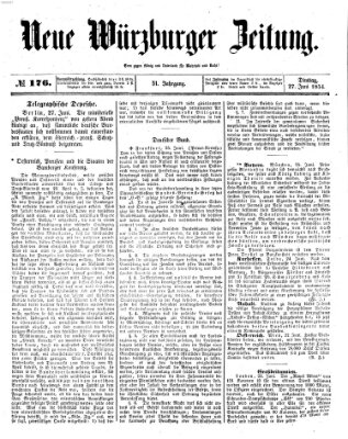 Neue Würzburger Zeitung Dienstag 27. Juni 1854