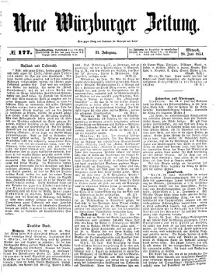 Neue Würzburger Zeitung Mittwoch 28. Juni 1854